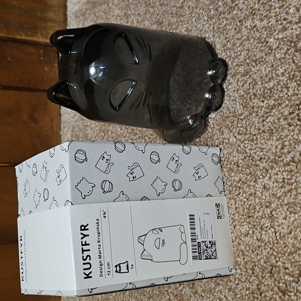 KUSTFYR Black Cat-Shaped Vase - Brand New In Box, One Shown Is Mine